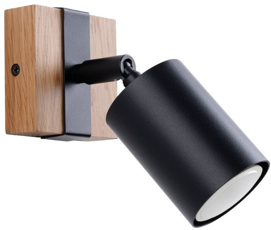 Sollux Lighting Fager Leuchter 1x10 W schwarz-holz SL.1343