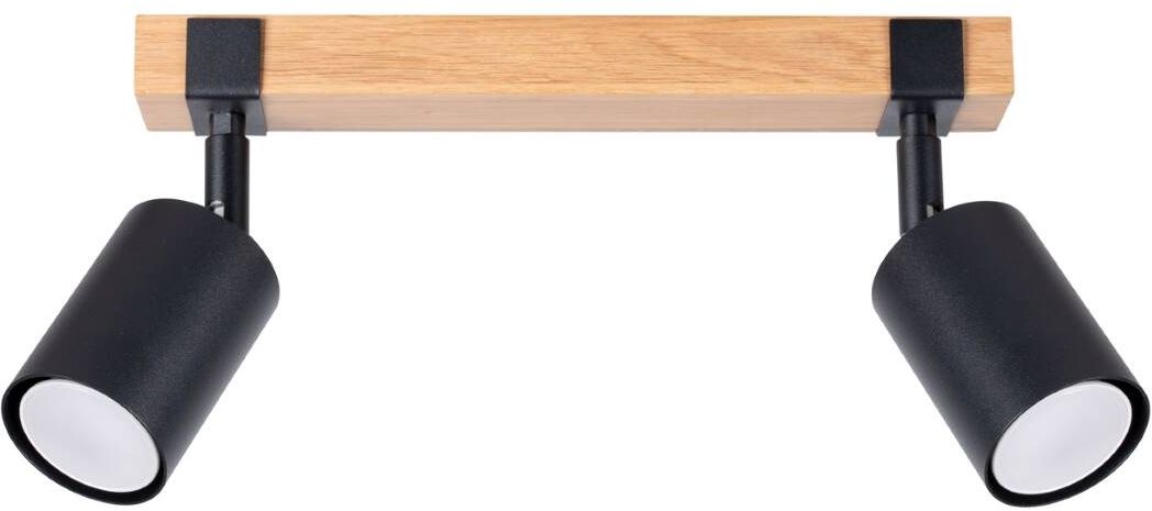 Sollux Lighting Fager Deckenlampe 2x10 W schwarz-holz SL.1344