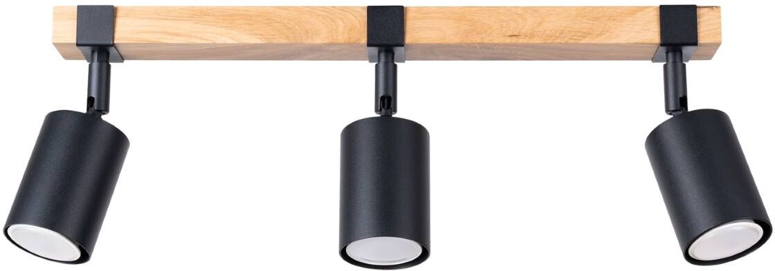 Sollux Lighting Fager Deckenlampe 3x10 W schwarz-holz SL.1345