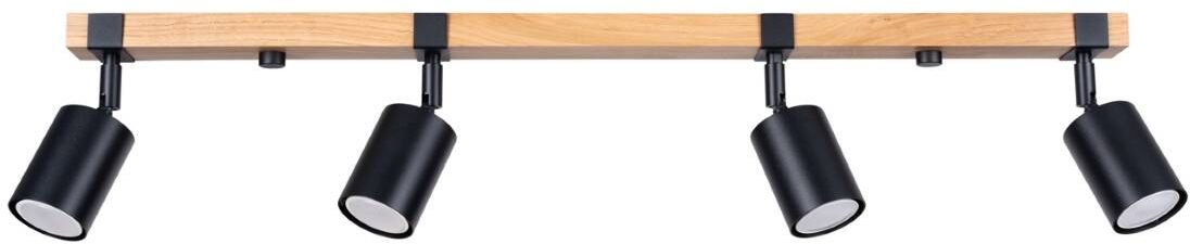 Sollux Lighting Fager Deckenlampe 4x10 W schwarz-holz SL.1346