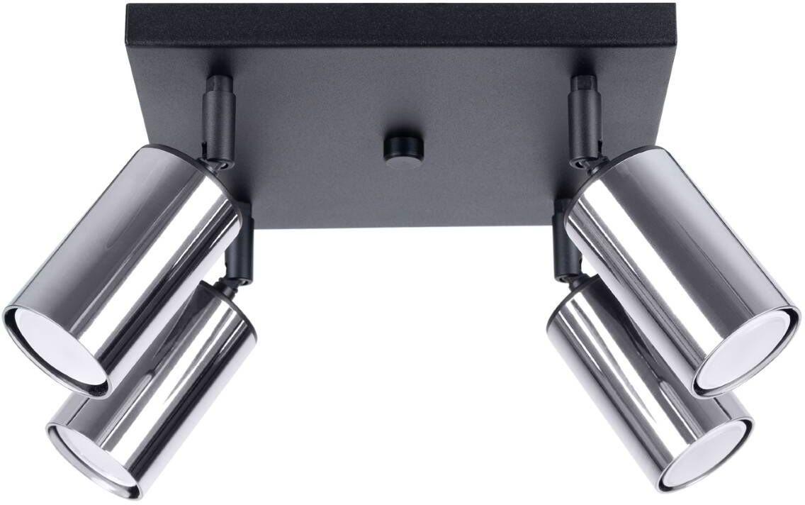 Sollux Lighting Winx Deckenlampe 4x10 W schwarz-chrom SL.1370