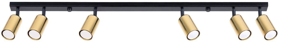 Sollux Lighting Winx Deckenlampe 6x10 W schwarz-gold SL.1388