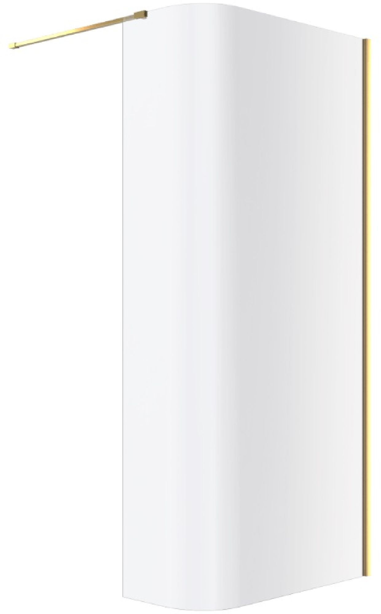 Excellent Vidoq Begehbare Duschwand 83 cm gold Glanz/durchsichtiges Glas KAEX.1507.830.LP.GL