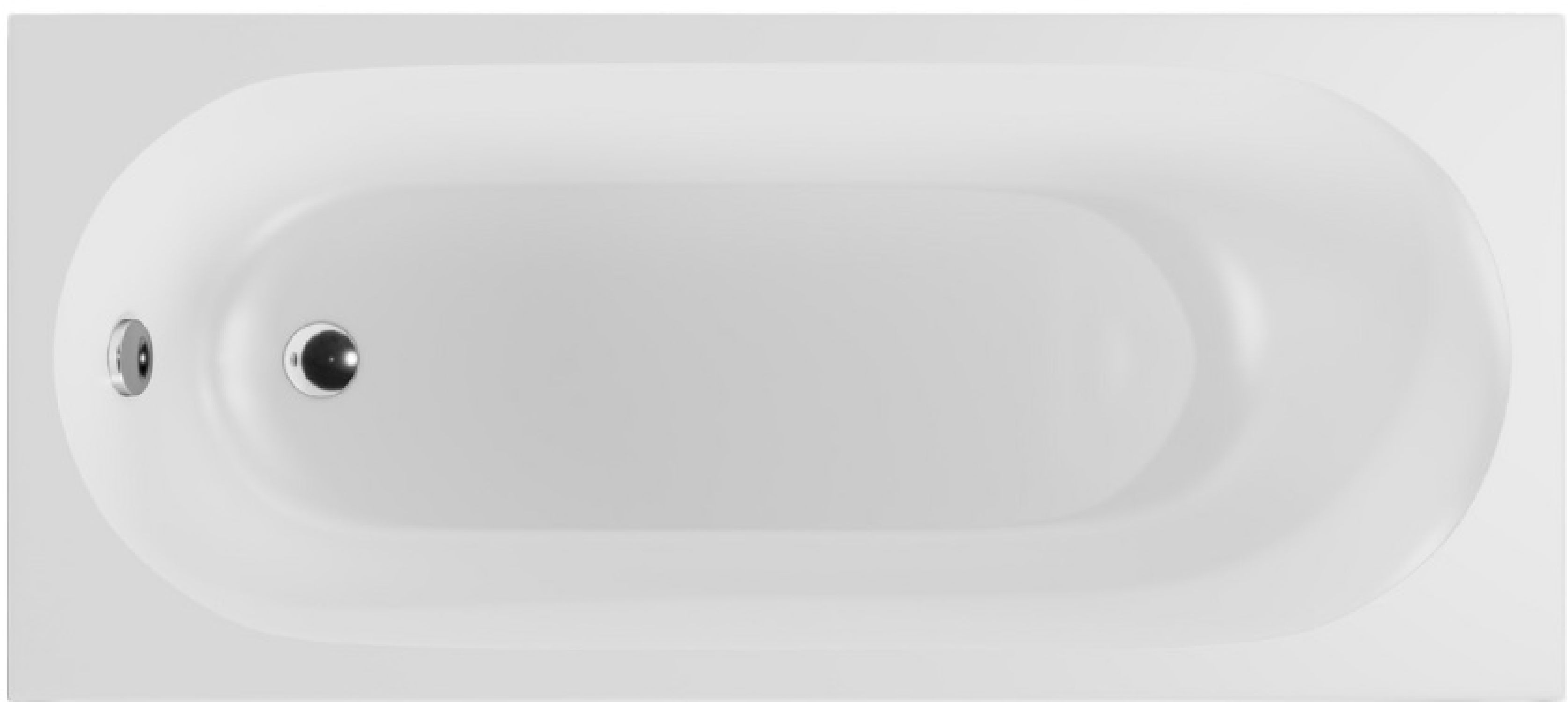 Excellent Oceana Schlanke rechteckige Badewanne 170x75 cm weiß WAEX.OCM.170.75WHS