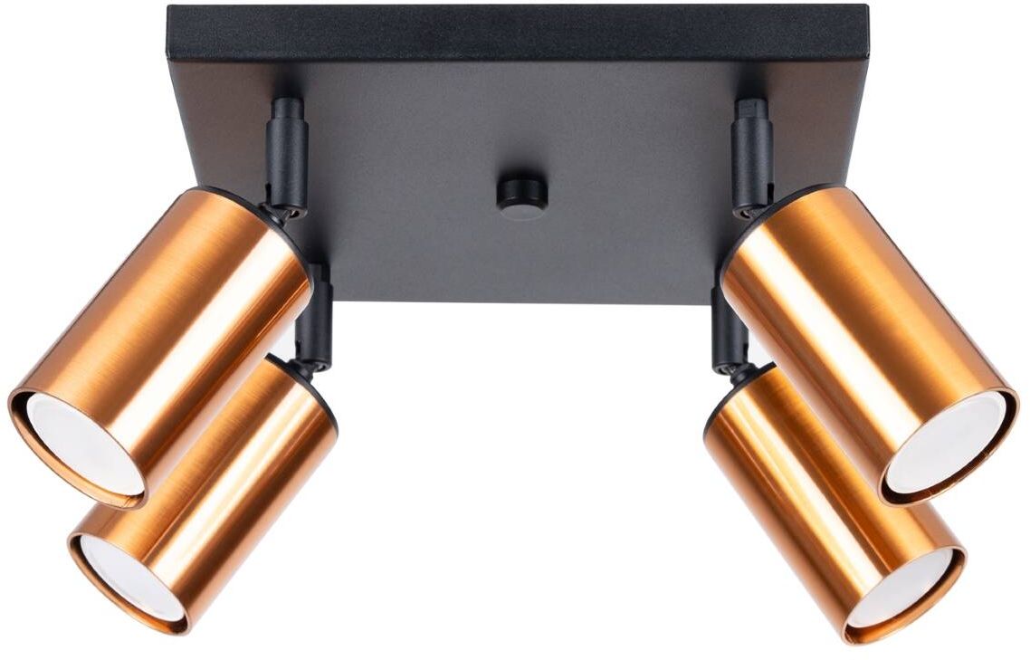 Sollux Lighting Winx Deckenlampe 4x10 W schwarz-kupfer SL.1378