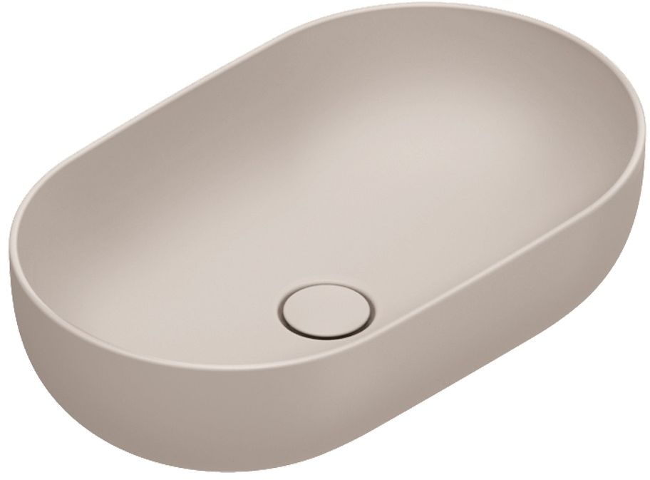 Catalano Sfera Waschbecken 60x37 cm oval Aufsatzwaschbecken braun/beige 0522610031