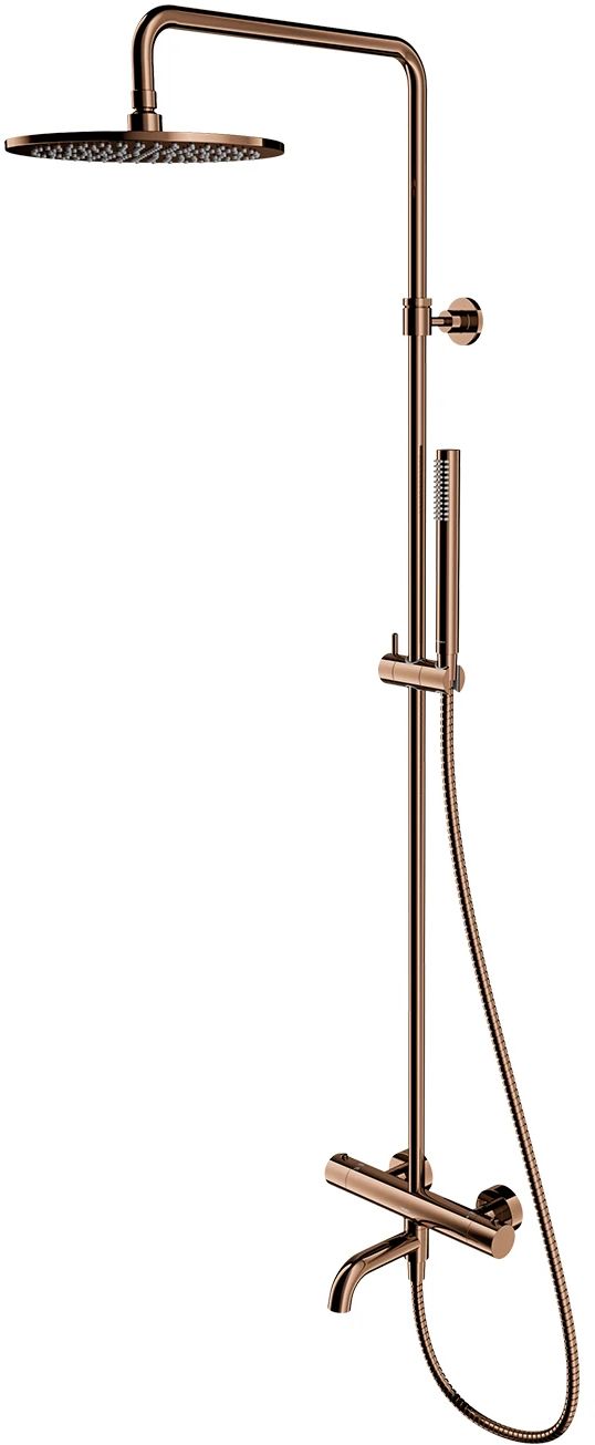 Omnires Y Badewannen- und Duschset Wandmontage mit Thermostat mit Regenbrause kupfer Y1234CP