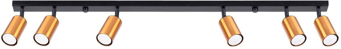 Sollux Lighting Winx Deckenlampe 6x10 W schwarz-kupfer SL.1380