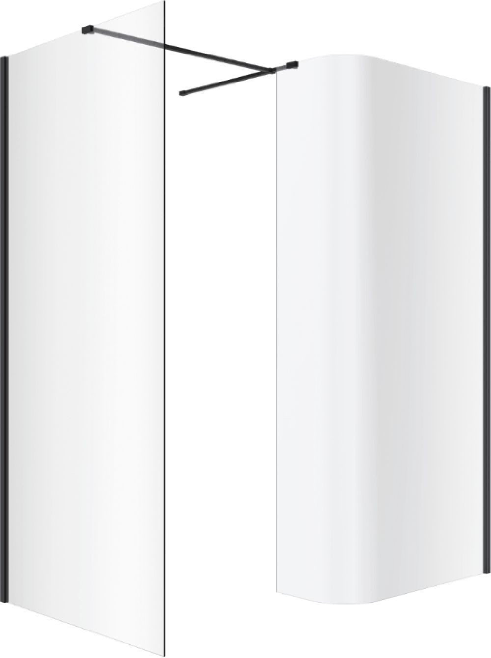 Set Begehbare Duschwand Excellent Vidoq KAEX.1507.830.LP.BL, Begehbare Duschwand Excellent Vidoq KAEX.1506.900.LP.BL