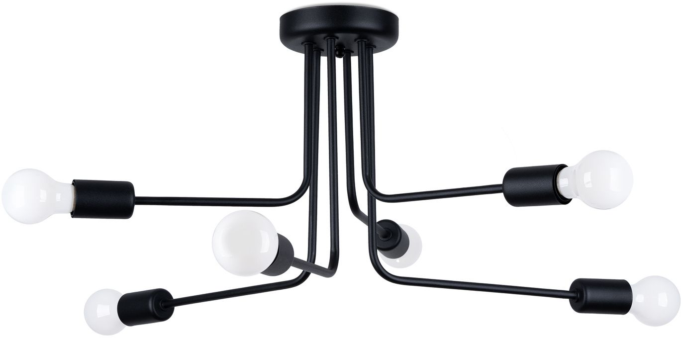 Sollux Lighting Norah Deckenlampe 6x15 W schwarz SL.1452