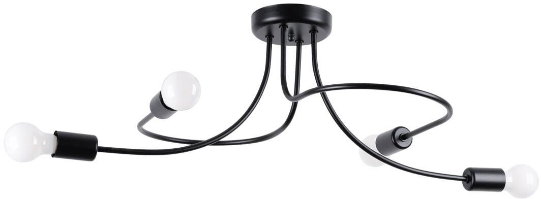 Sollux Lighting Levar Deckenlampe 4x15 W schwarz SL.1455