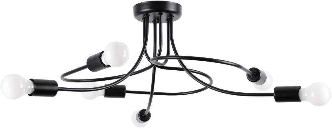 Sollux Lighting Levar Deckenlampe 6x15 W schwarz SL.1456