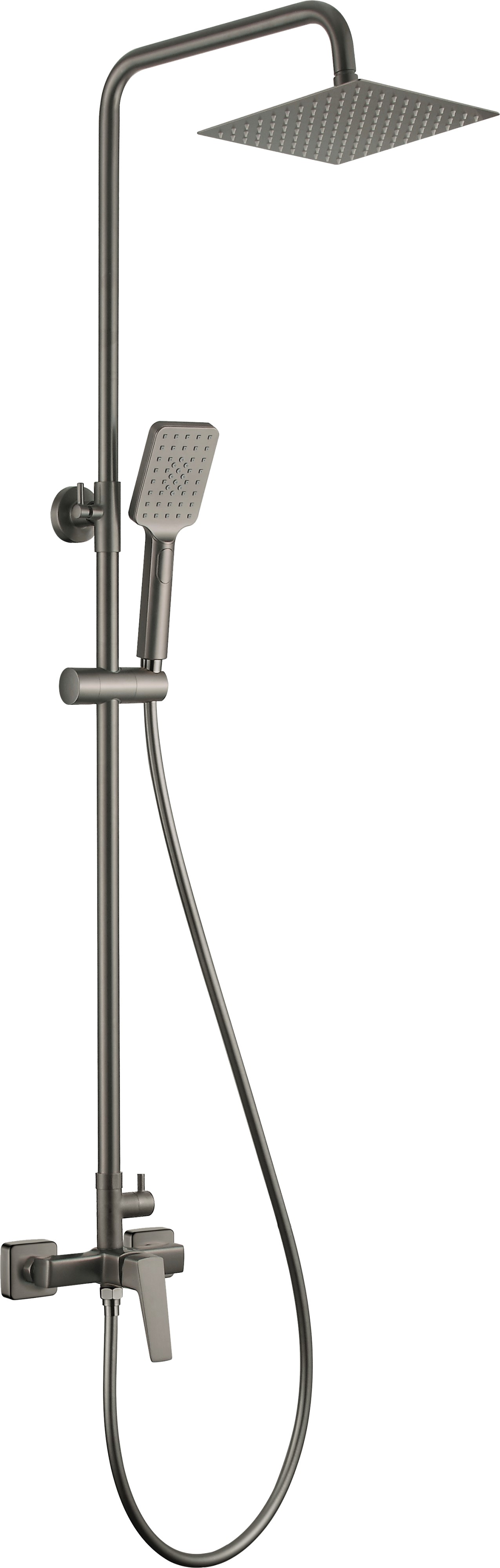 Deante Blur Duschset Wandmontage mit Regenbrause graphit NQL_D4XM