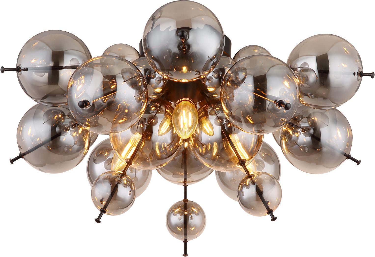 Globo Lighting Udo Deckenlampe 3x25 W schwarz-verraucht 15633DS