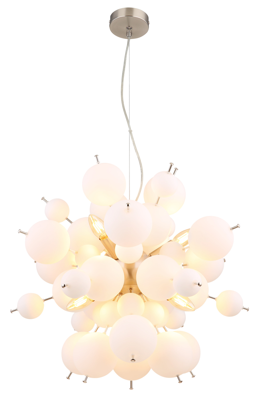 Globo Lighting Udo Pendelleuchte 6x25 W weiß-schwarz-nickel 15633HO