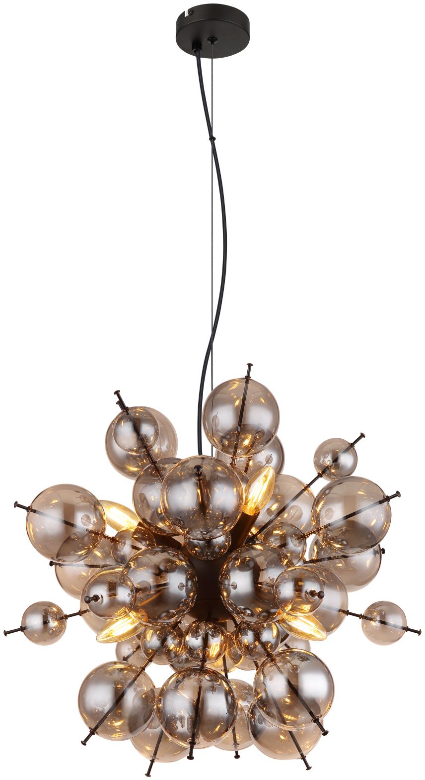 Globo Lighting Udo Pendelleuchte 6x25 W schwarz-verraucht 15633HS