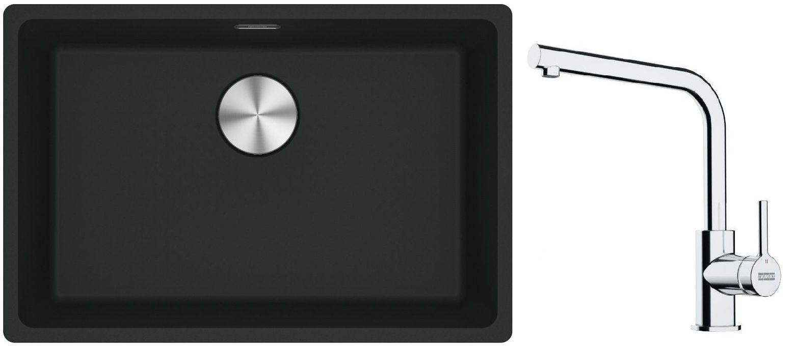Set Granitspüle Franke Maris 125.0687.256, Küchenarmatur Franke Lina 115.0693.230