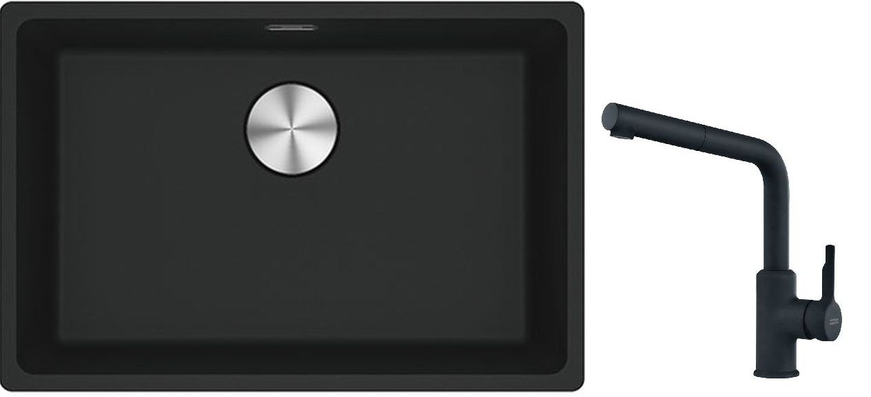 Set Granitspüle Franke Maris 125.0687.256, Küchenarmatur Franke Urban 115.0627.523