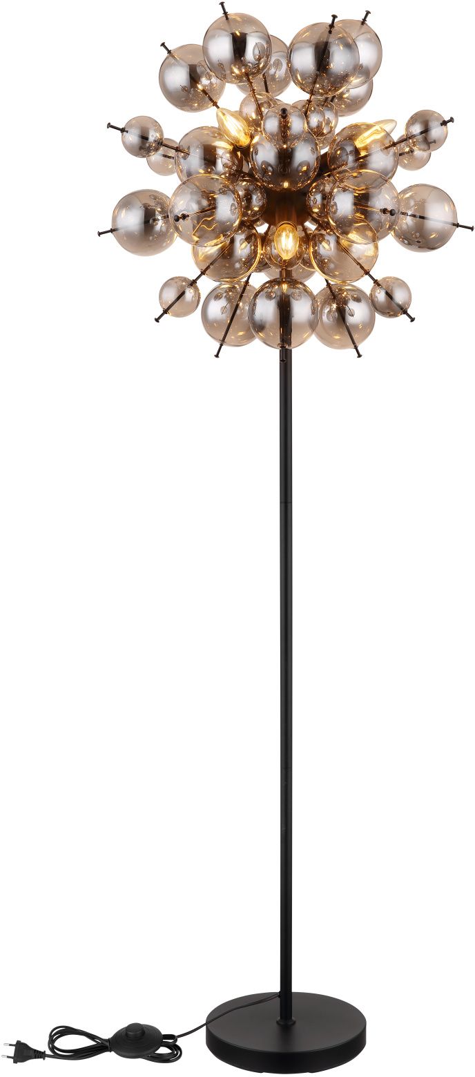 Globo Lighting Udo Stehlampe 6x25 W schwarz-verraucht 15633SS