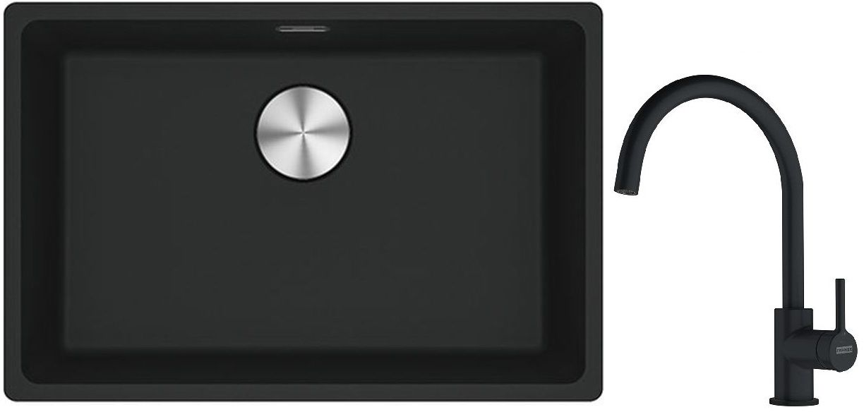 Set Granitspüle Franke Maris 125.0687.252, Küchenarmatur Franke Lina 115.0626.019