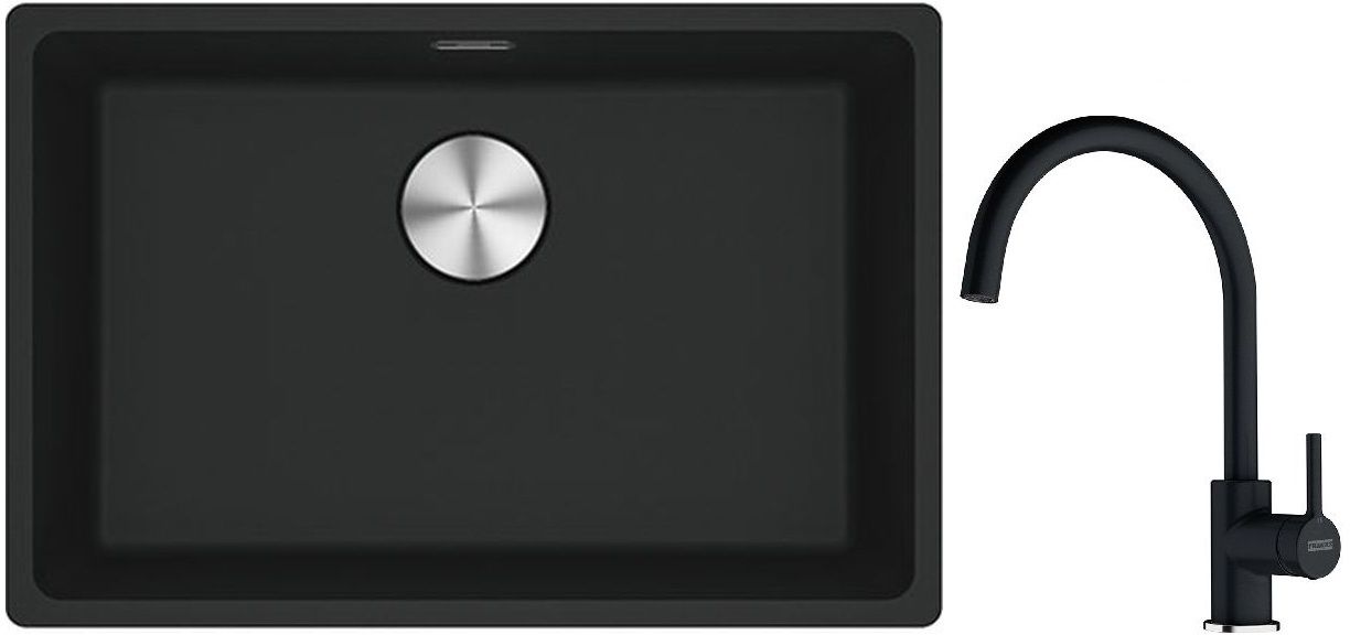 Set Granitspüle Franke Maris 125.0687.252, Küchenarmatur Franke Lina 115.0626.020