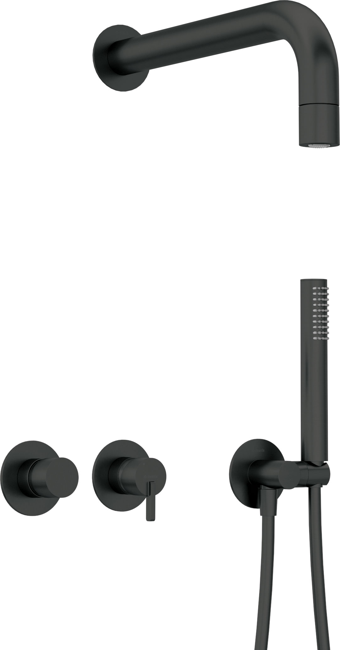 Deante Silia Duschset Unterputz mit Regenbrause schwarz NQS_N0XK
