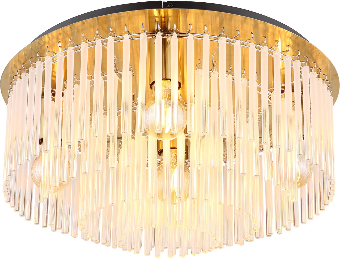 Globo Lighting Gorley Decke 5x60 W weiß-schwarz-gold 15698D1M