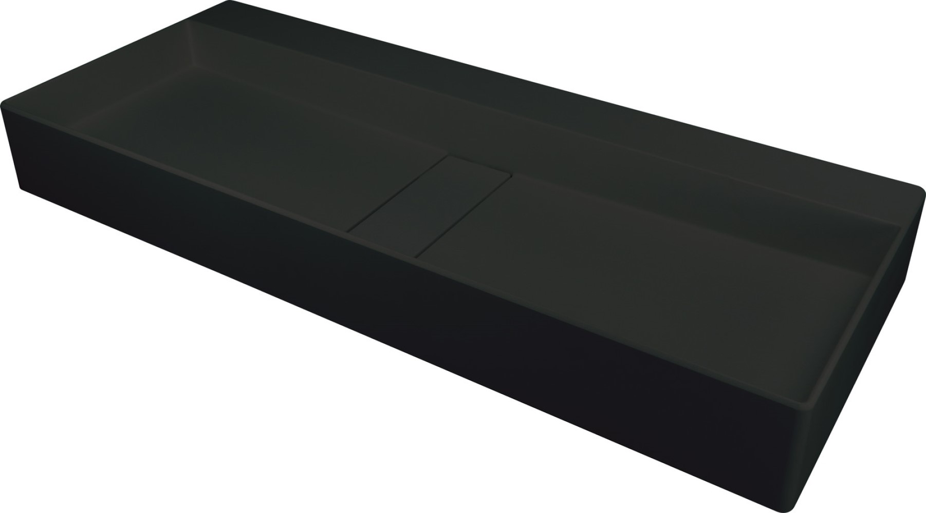 Deante Blur Waschbecken 80x40 cm rechteckig Aufsatzwaschbecken schwarz CQB_NU8S