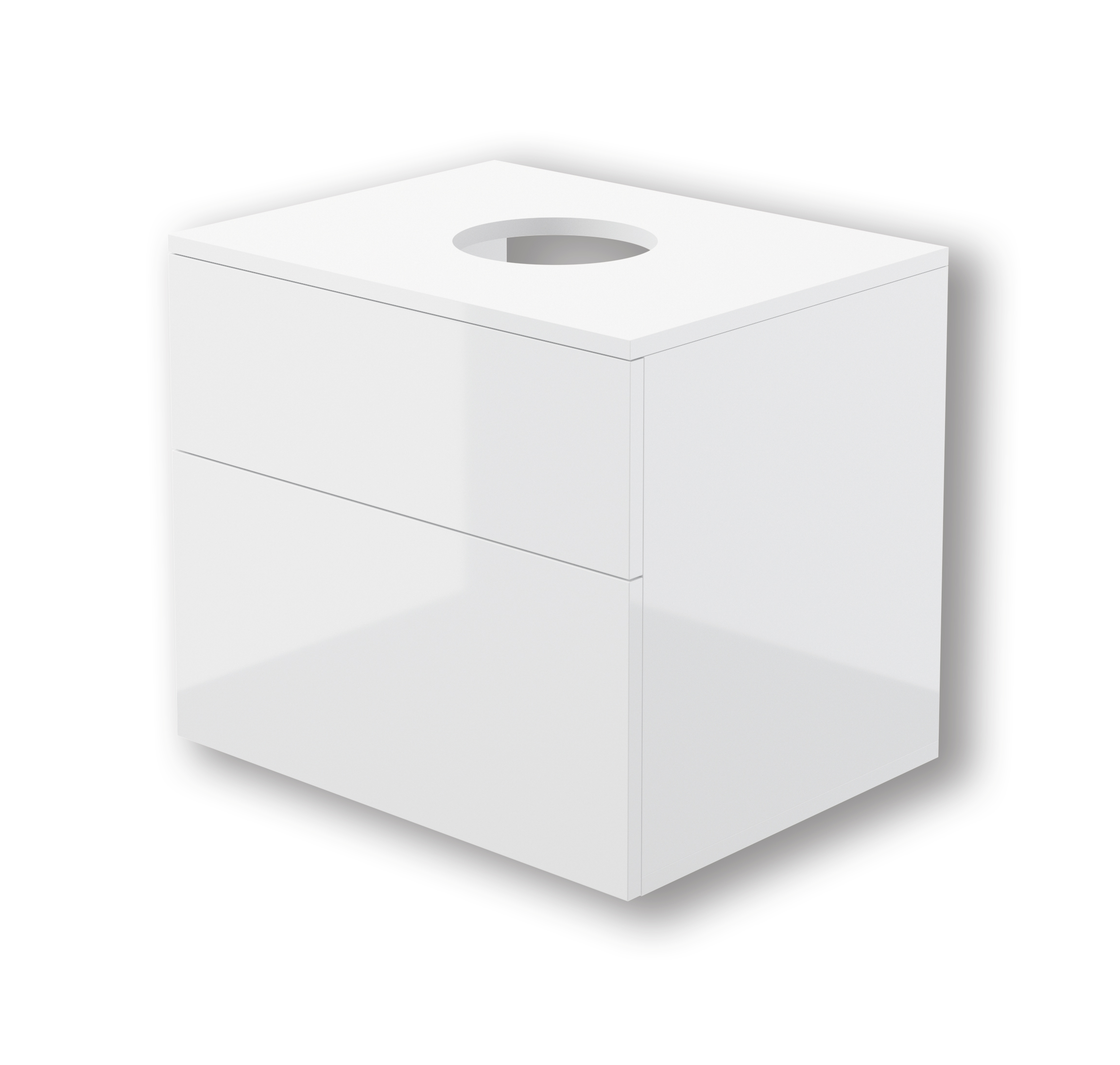 Deante Prizma Schrank mit Arbeitsplatte 60x47x52 cm Unterschrank hängend weiß SDI_6B61