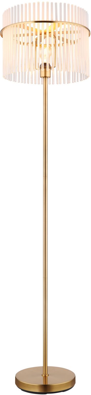 Globo Lighting Gorley Stehlampe 1x60 W weiß-transparent-gold 15698SM