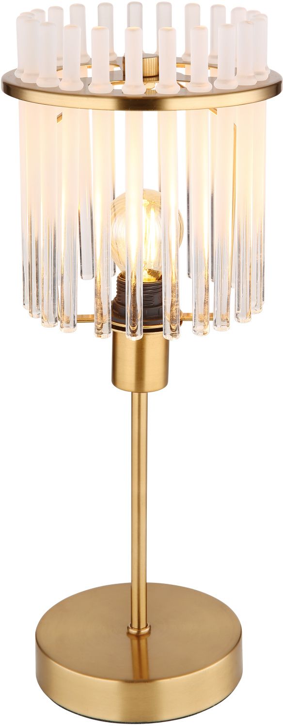 Globo Lighting Gorley Tischlampe 1x40 W weiß-übersichtlich-gold 15698TM