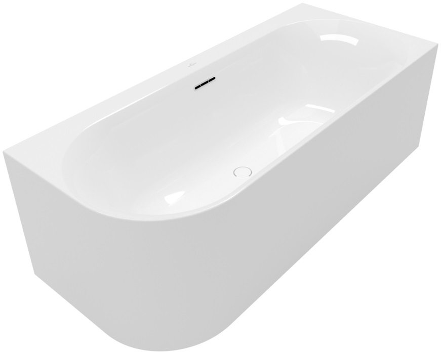 Villeroy & Boch Loop & Friends Wandmontierte Badewanne 180x80 cm oval weiß UBA180LOF9CR00V-01