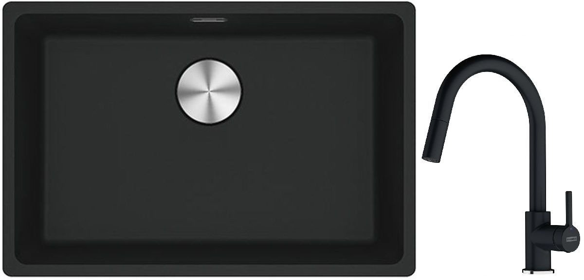 Set Granitspüle Franke Maris 125.0687.252, Küchenarmatur Franke Lina 115.0626.055