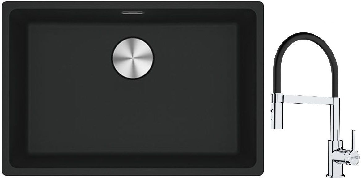 Set Granitspüle Franke Maris 125.0687.252, Küchenarmatur Franke Lina 115.0626.085