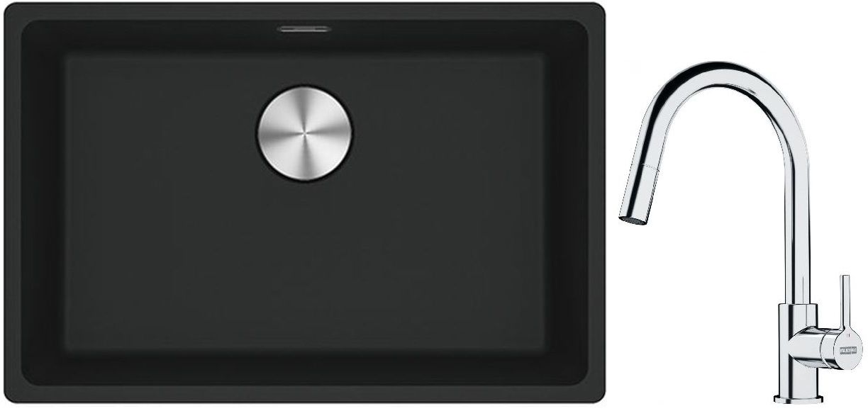 Set Granitspüle Franke Maris 125.0687.252, Küchenarmatur Franke Lina 115.0693.229