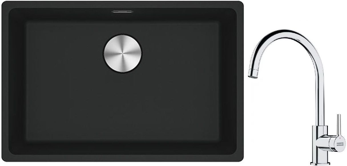 Set Granitspüle Franke Maris 125.0687.252, Küchenarmatur Franke Lina 115.0693.228