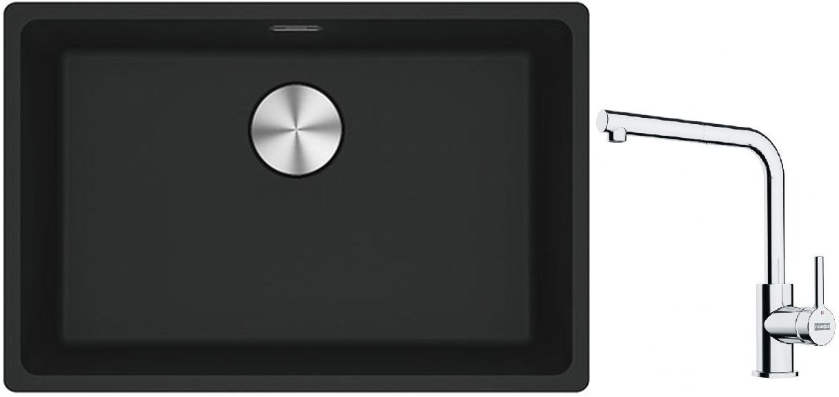 Set Granitspüle Franke Maris 125.0687.252, Küchenarmatur Franke Lina 115.0712.420