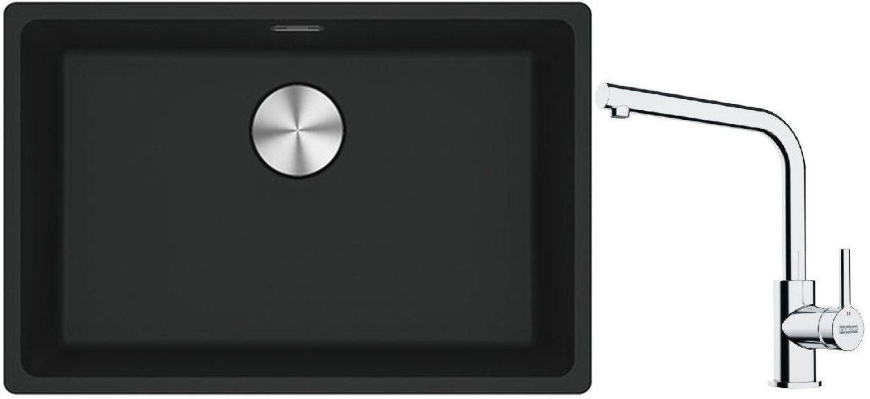 Set Granitspüle Franke Maris 125.0687.252, Küchenarmatur Franke Lina 115.0693.230
