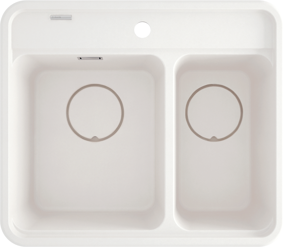 Deante Momi granitspüle 60x52 cm weiß ZKM_A503