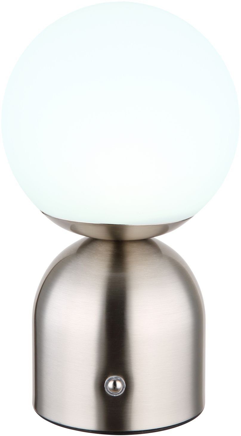 Globo Lighting Julsy Tischlampe 1x2.5 W weiß-nickel 21006N