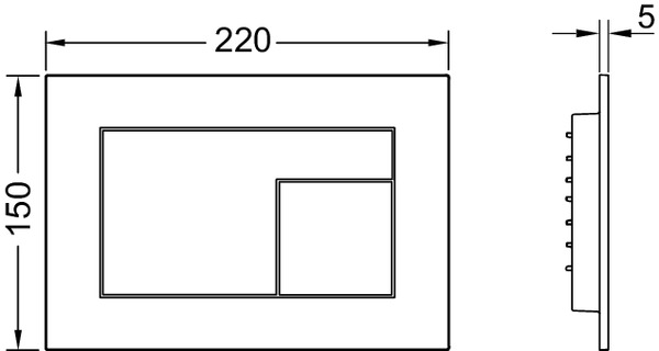 Tece Velvet Betätigungsplatte für Toilette || 9240733