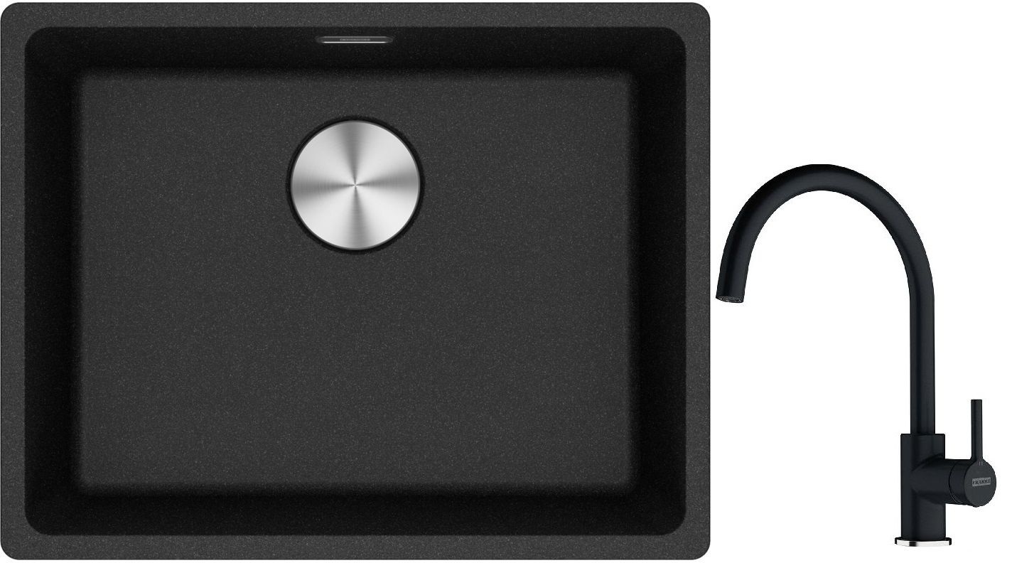 Set Granitspüle Franke Maris 125.0687.253, Küchenarmatur Franke Lina 115.0626.020