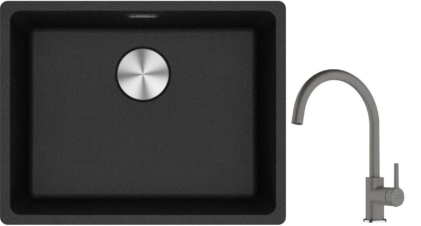 Set Granitspüle Franke Maris 125.0687.253, Küchenarmatur Franke Lina 115.0626.022