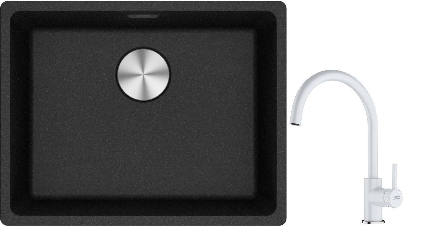 Set Granitspüle Franke Maris 125.0687.253, Küchenarmatur Franke Lina 115.0626.024