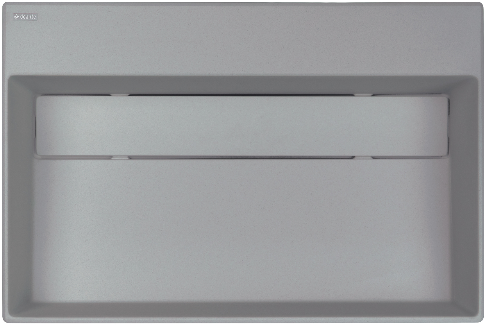 Deante Correo Waschbecken 60x40 cm rechteckig Aufsatzwaschbecken grauer Stein CQR_SU6M