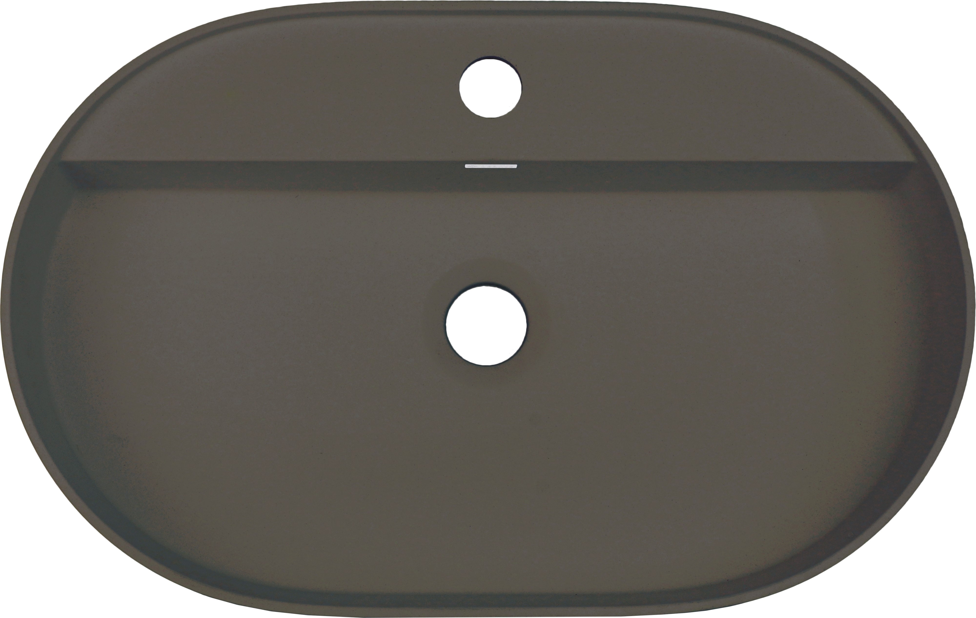 Deante Silia Waschbecken 55x35 cm oval Aufsatzwaschbecken anthrazit CQS_TU6B