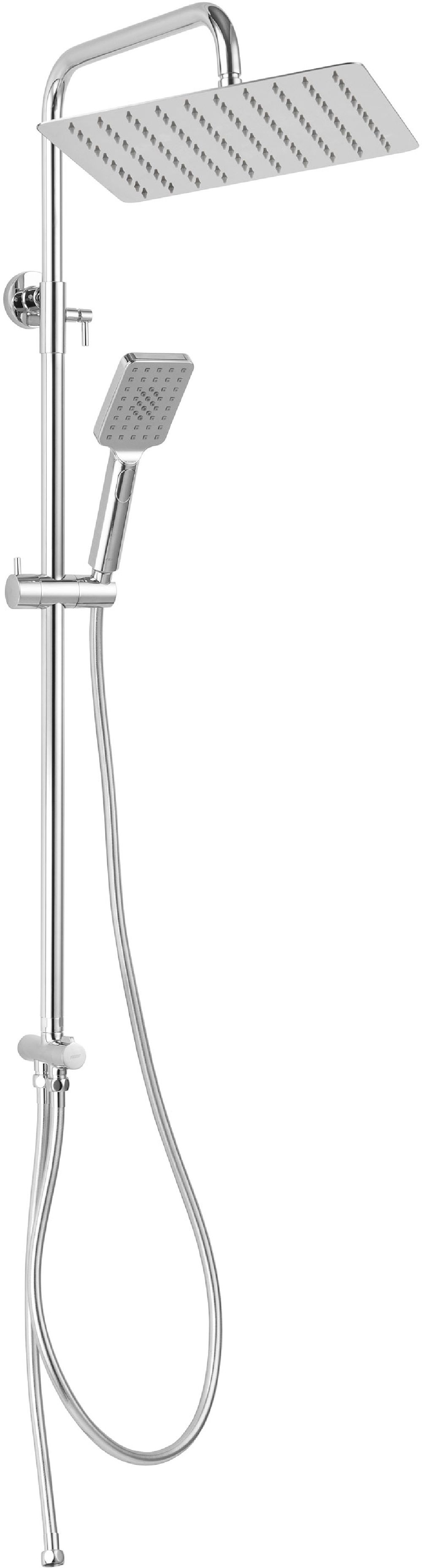 Ferro Wizard Square Pro Duschset Wandmontage mit Regenbrause chrom NP48