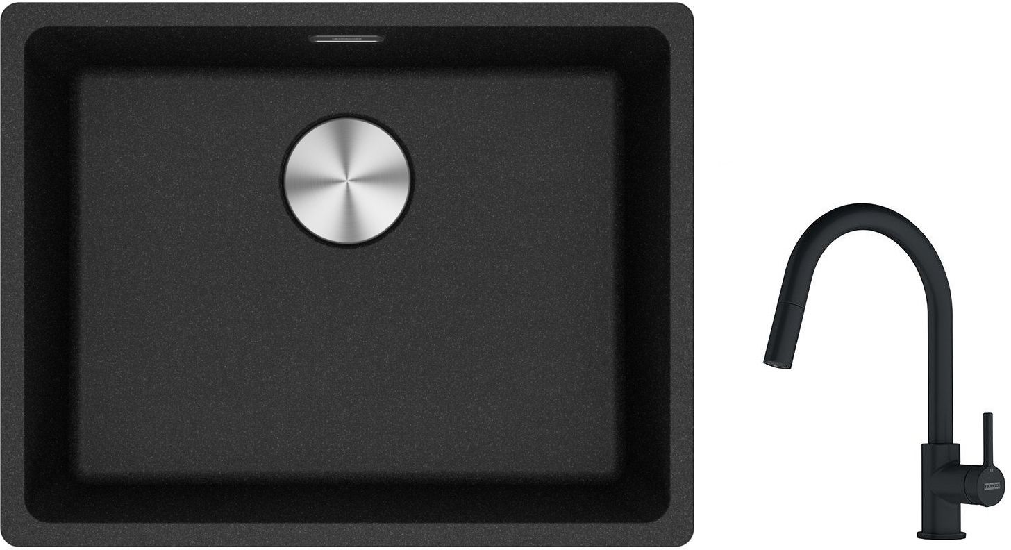 Set Granitspüle Franke Maris 125.0687.253, Küchenarmatur Franke Lina 115.0626.053