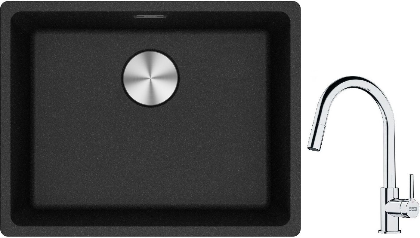 Set Granitspüle Franke Maris 125.0687.253, Küchenarmatur Franke Lina 115.0693.229