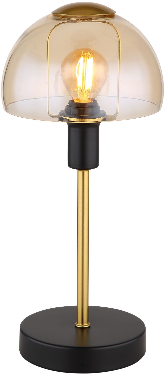 Globo Lighting Kokkini Tischlampe 1x25 W schwarz-bernstein 21914A